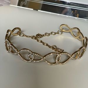 BCBG CRYSTAL CHOCKER - GOLD